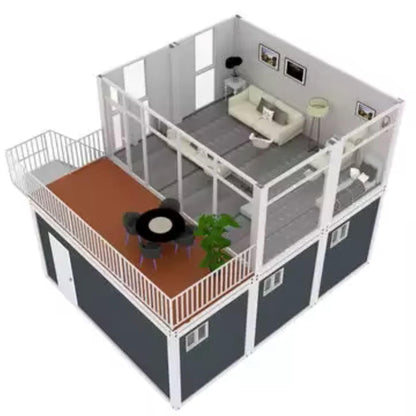 Modern Container House, Luxury Home Stairs Included Free Bed Set