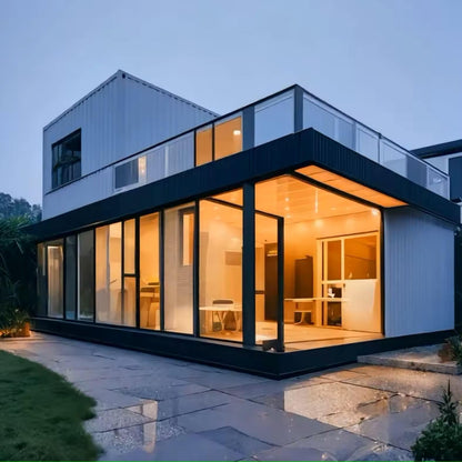 Modern Container House, Luxury Home Stairs Included Free Bed Set